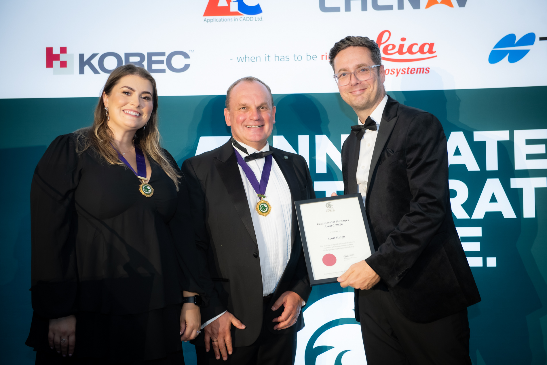 Commercial Manager Award presented to Scott Haigh, Head of Commercial at Kier